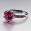 1.50 Ct Certified Pink Moissanite Ring – Engagement Jewellery in 18K Gold Plated Verm 18K Gold Plated