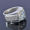 4.90 Ct Certified White Moissanite Ring – Wedding Jewellery in 18K Gold Plated Vermei 18K Gold Plated
