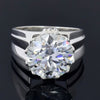 6.65 Ct Certified White Moissanite Ring – Anniversary Jewellery in 18K Gold Plated Ve 18K Gold Plated