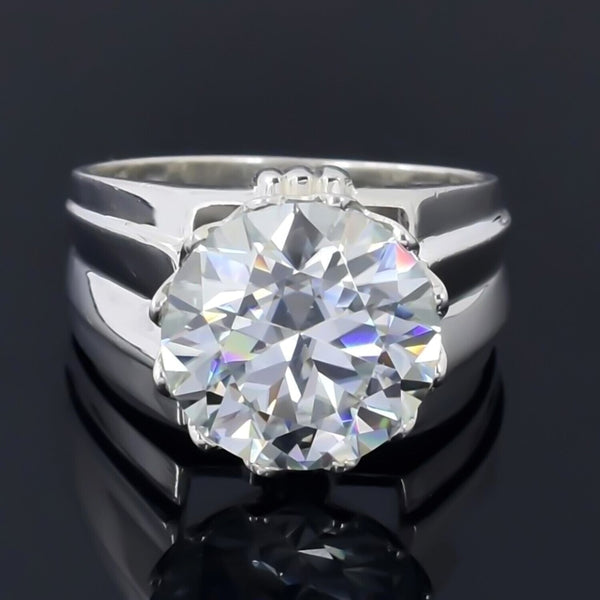 6.65 Ct Certified White Moissanite Ring – Anniversary Jewellery in 18K Gold Plated Ve 18K Gold Plated