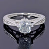 1.45 Ct Certified White Moissanite Ring – Birthday Gift for Her in 18K Gold Plated 18K Gold Plated