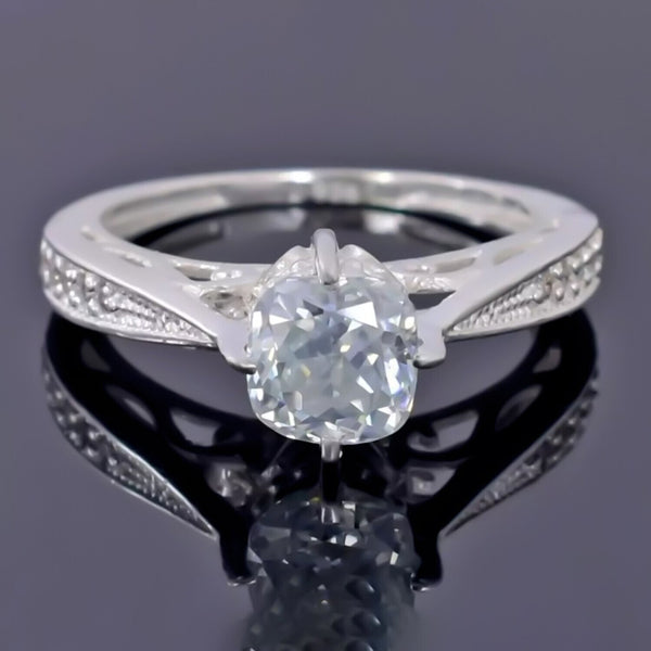 1.45 Ct Certified White Moissanite Ring – Birthday Gift for Her in 18K Gold Plated 18K Gold Plated