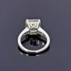 6.15 Ct Certified White Moissanite Solitaire Ring – Fall Gift for Her in Silver 18K 18K Gold Plated