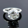 4.55 Ct Certified White Moissanite Ring – Birthday Gift for Women in 18K Gold Plate 18K Gold Plated