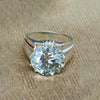 6.65 Ct Certified White Moissanite Ring – Anniversary Jewellery in 18K Gold Plated Ve 18K Gold Plated