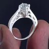1.45 Ct Certified White Moissanite Ring – Birthday Gift for Her in 18K Gold Plated 18K Gold Plated