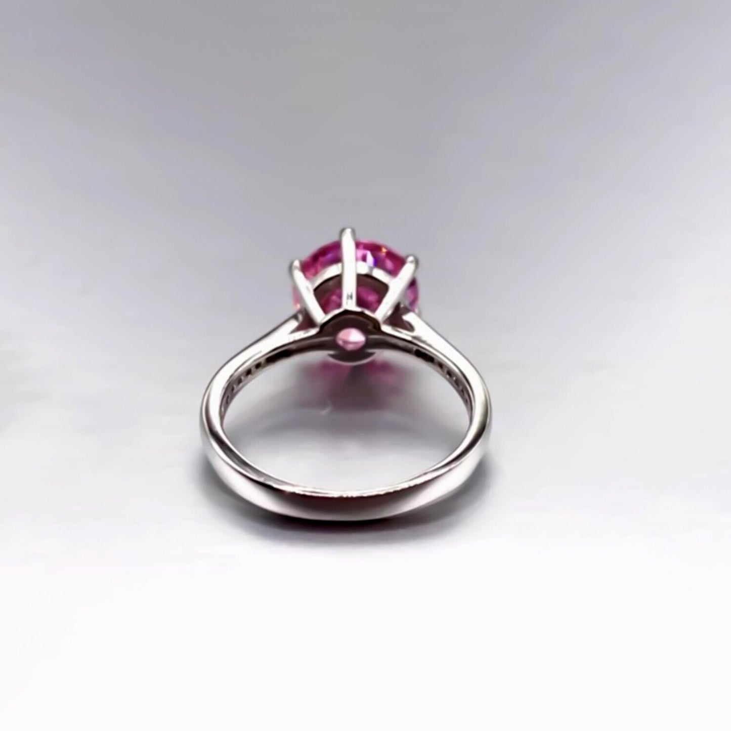1.50 Ct Certified Pink Moissanite Ring – Engagement Jewellery in 18K Gold Plated Verm 18K Gold Plated