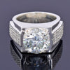 4.90 Ct Certified White Moissanite Ring – Wedding Jewellery in 18K Gold Plated Vermei 18K Gold Plated
