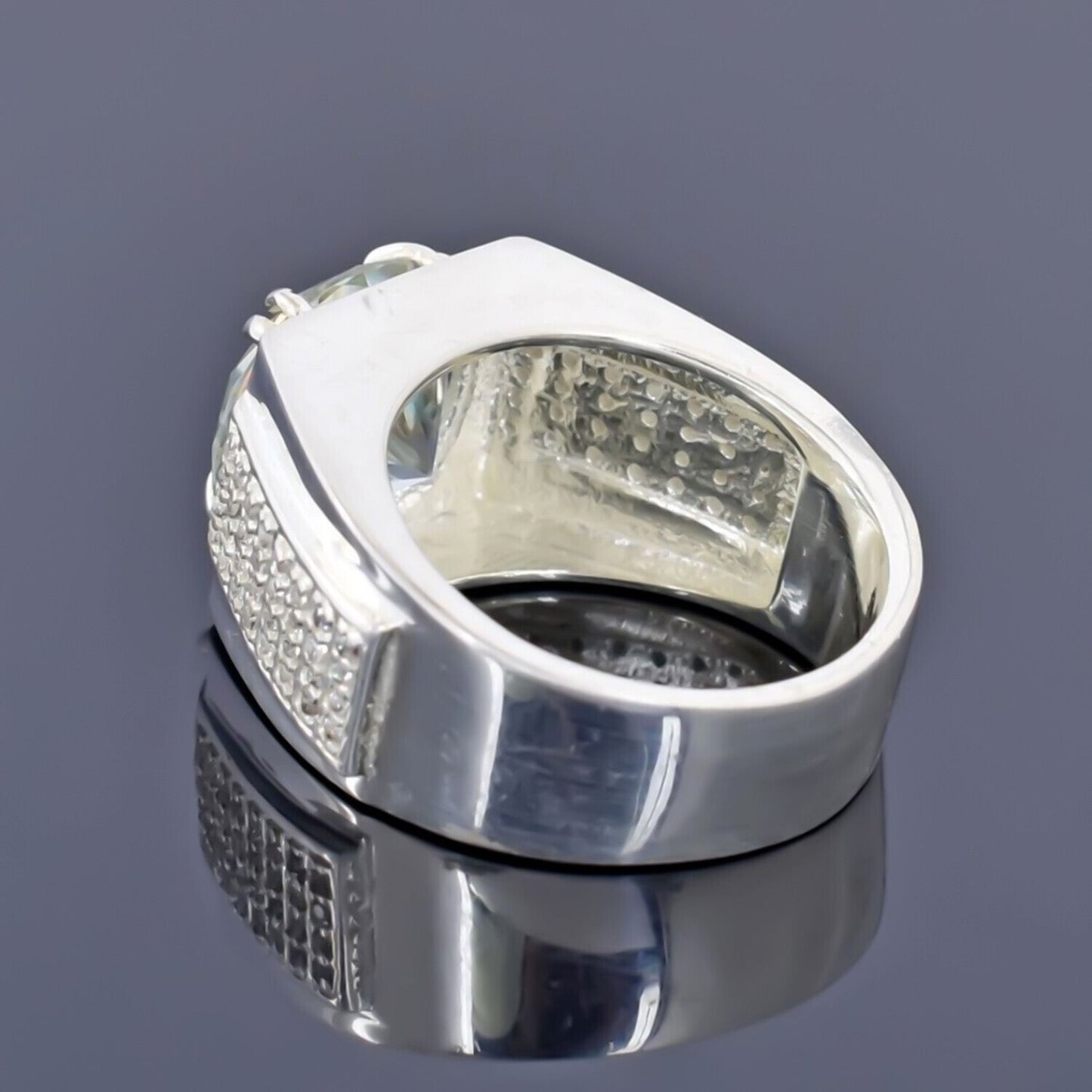 4.90 Ct Certified White Moissanite Ring – Wedding Jewellery in 18K Gold Plated Vermei 18K Gold Plated