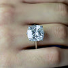 5.45 Ct Certified White Moissanite Solitaire Ring – Gift Jewellery in 18K Gold Plated