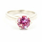 2.50 ct DEW Certified Pink Moissanite Engagement Ring – Gift for Her in 18K Gold Plated