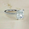 Certified Natural 7 Ct Cushion Cut Moissanite Ring in for Birthday 18K Gold Plated 18K Gold Plated