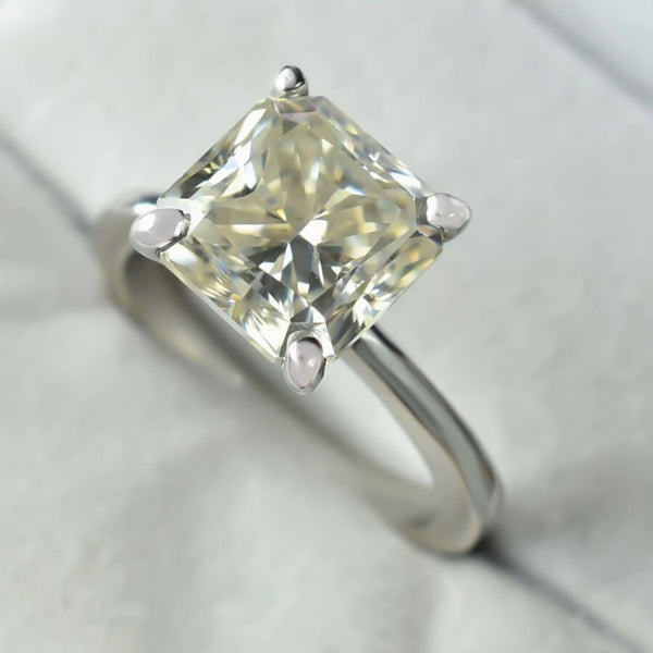 Certified 2.50 Ct Natural Pink Moissanite Ring in Jewellery for Wife 18K Gold Plated 18K Gold Plated