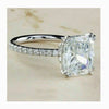 Certified Natural 7 Ct Cushion Cut Moissanite Ring in for Birthday 18K Gold Plated 18K Gold Plated