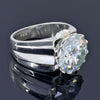 Certified Natural 3.65 Ct Moissanite Solitaire Ring in Jewellery Gift 18K Gold Plated
