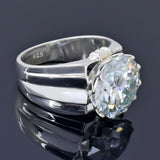 Certified Natural 3.65 Ct Moissanite Solitaire Ring in Jewellery Gift 18K Gold Plated