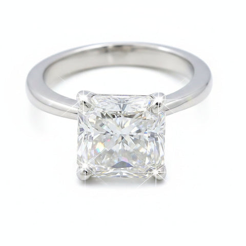 Certified 2.50 Ct Natural Pink Moissanite Ring in Jewellery for Wife 18K Gold Plated 18K Gold Plated