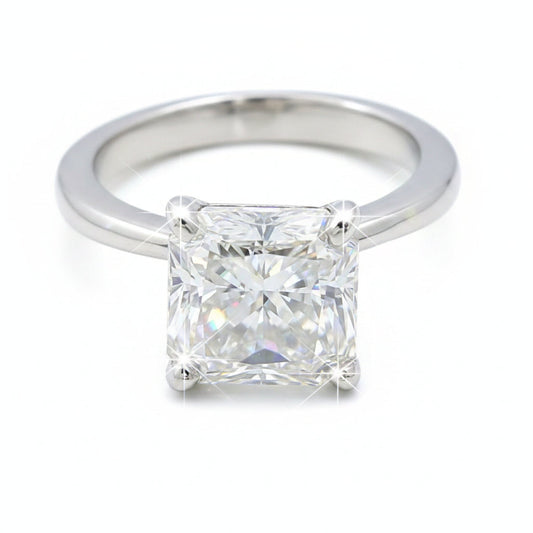 Certified 2.50 Ct Natural Pink Moissanite Ring in Jewellery for Wife 18K Gold Plated 18K Gold Plated
