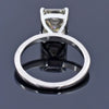 Certified 7.5 Ct Natural Blue Moissanite Ring in for Anniversary 18K Gold Plated Ve 18K Gold Plated
