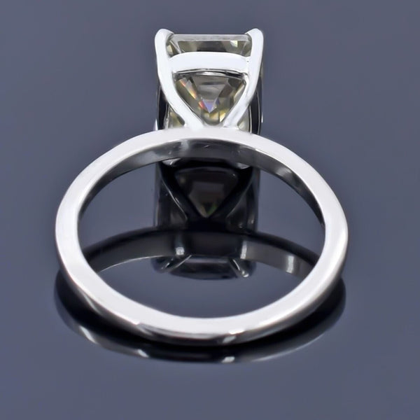 Certified 7.5 Ct Natural Blue Moissanite Ring in for Anniversary 18K Gold Plated Ve 18K Gold Plated
