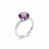 Certified 2 Ct Natural Pink Moissanite Solitaire Ring in for Wife 18K Gold Plated V 18K Gold Plated