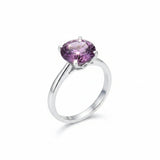 Certified 2 Ct Natural Pink Moissanite Solitaire Ring in for Wife 18K Gold Plated Vermeil