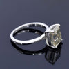 Certified 7.5 Ct Natural Blue Moissanite Ring in for Anniversary 18K Gold Plated Ve 18K Gold Plated