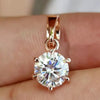 4 Ct Certified Moissanite Solitaire Pendant Gold Vermeil Anniversary Jewellery - GEMHUB