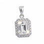 3.50 ct DEW Certified Moissanite Pendant 18K Gold Plated