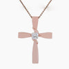 2.10 Ct White Cross Moissanite Pendant Certified Christian Gift 18K Gold Plated Ver 18K Gold Plated
