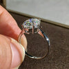 3.50 Ct Oval Cut White Solitaire Moissanite in Engagement Ring 18K Gold Plated Verm 18K Gold Plated