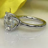 Certified 3.60 Ct Assher Cut White Moissanite Solitaire Statement Ring 18K Gold Pla 18K Gold Plated