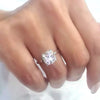 2 Ct Certified Cushion Cut Off White Moissanite Solitaire Ring 18K Gold Plated Verm 18K Gold Plated