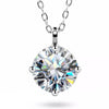 Certified 4.50 Ct F VS1 White Moissanite Solitaire Pendant in Gold Vermeil - View 4 - GEMHUB