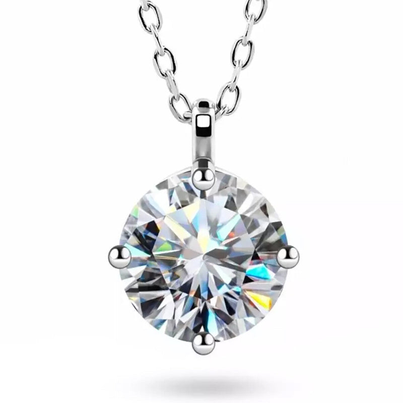 3.50 Ct Certified White Moissanite Solitaire Pendant Pendant 18K Gold Plated Vermei 18K Gold Plated