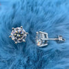 10.00ct DEW White Moissanite Round Solitaire Stud Earrings