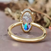 3.90 Ct EGL Certified Oval Cut White Moissanite Ring For Engagement 18K Gold Plated