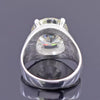 10.10 Ct Certified Round Cut White Moissanite Solitaire Ring In Gold Vermeil - View 4 - GEMHUB