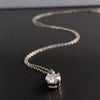 Certified 2.80 Ct Round Cut White Moissanite Solitaire Pendant In 18K Gold Plated V 18K Gold Plated