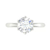 2.20 Ct Round Cut White Moissanite Solitaire in Engagement Ring 18K Gold Plated Ver 18K Gold Plated