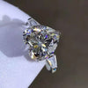 5.10 Ct Certified Heart Cut Solitaire White Soliatire Moissanite Ring 18K Gold Plat 18K Gold Plated