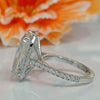 3.95 Ct Certified Radiant Cut Solitaire White Moissanite Ring 18K Gold Plated Verme 18K Gold Plated
