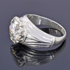5.30 Ct Certified Round Cut White Moissanite Solitaire Ring Gold Vermeil - View 4 - GEMHUB