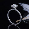 3.10 Ct Certified Princess Cut White Solitaire Moissanite Ring 18K Gold Plated Verm 18K Gold Plated