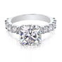 Certified 3.50 ct DEW Cushion Cut White Soliatire Moissanite Solitaire Ring 18K Gold Pla 18K Gold Plated