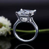 4.15ct DEW White Moissanite Princess Solitaire Ring