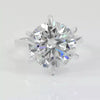 8.50 Ct Certified Round Cut White Moissanite Solitaire Ring In 18K Gold Plated Verm 18K Gold Plated