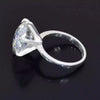 8.50 Ct Certified Round Cut White Moissanite Solitaire Ring In 18K Gold Plated Verm 18K Gold Plated