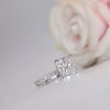 2.50 Ct Certified Cushion Cut White Moissanite Ring For Women 18K Gold Plated Verme 18K Gold Plated