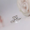 2.50 Ct Certified Cushion Cut White Moissanite Ring For Women 18K Gold Plated Verme 18K Gold Plated